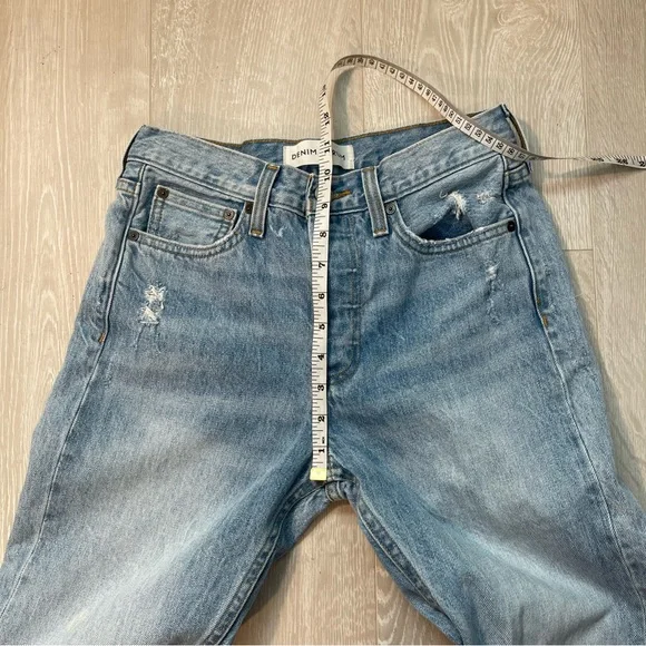 Aritzia Denim Forum The Ex Boyfriend Denim Blue size 26 Organic Cotton - Picture 10 of 16